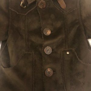 Ugg Australia Brown Suede Bomber Style Jacket for Kids 5T